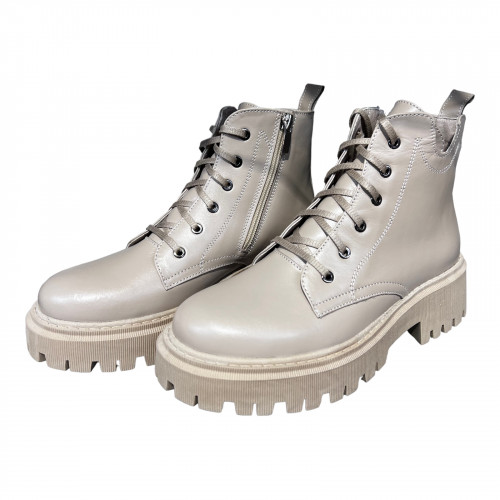 Ботинки Женские кожаные TEMP 457 бежевый