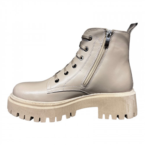 Ботинки Женские кожаные TEMP 457 бежевый