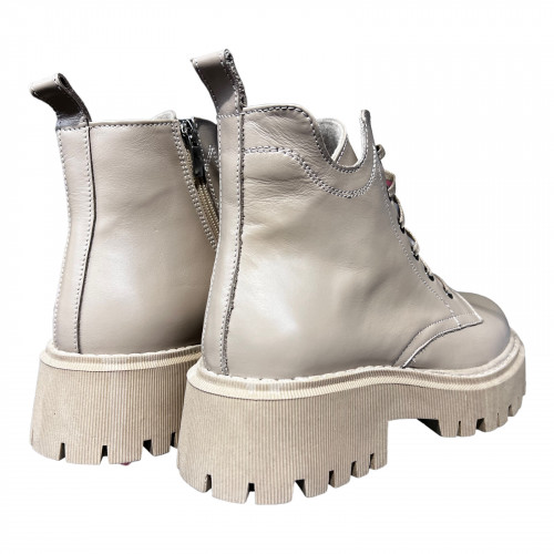 Ботинки Женские кожаные TEMP 457 бежевый