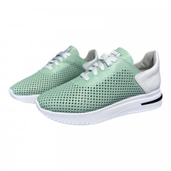 Кроссовки Женские кожаные VLADEKS 1251 2 ментол перфорация