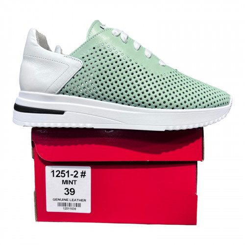 Кросівки Жіночі шкіряні VLADEKS 1251 2 ментол перфорація