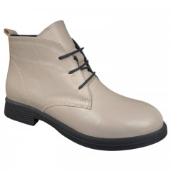 Черевики жіночі шкіряні ATO 1101 04 бежеві байка