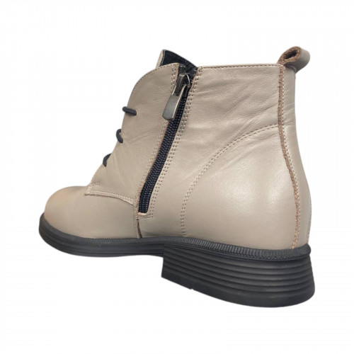 Черевики жіночі шкіряні ATO 1101 04 бежеві байка