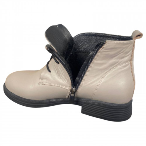 Черевики жіночі шкіряні ATO 1101 04 бежеві байка