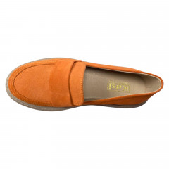 Лоферы женские замшевые KDSL C617-43 оранжевые.