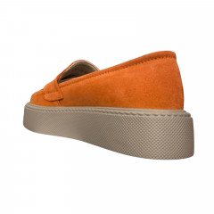 Лоферы женские замшевые KDSL C617-43 оранжевые.