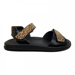 Босоножки Женские кожаные TANGO 189 01/26 черные/леопард