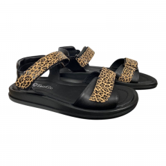 Босоножки Женские кожаные TANGO 189 01/26 черные/леопард