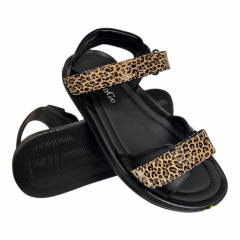 Босоножки Женские кожаные TANGO 189 01/26 черные/леопард