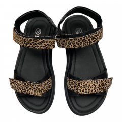 Босоножки Женские кожаные TANGO 189 01/26 черные/леопард