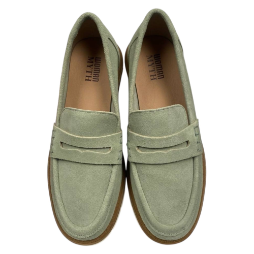 Лоферы женские замшевые BODRUM MG0254 зеленые