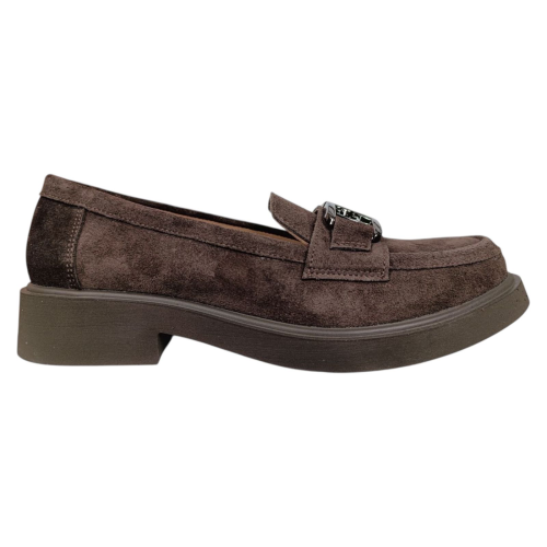 Лоферы женские замшевые ILONA 298/167 25 шоколад