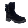 Черевики жіночі замшеві PANDORA 25-123 чорні хутро