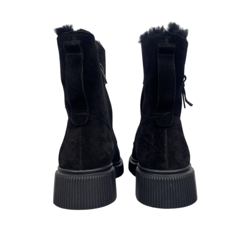 Черевики жіночі замшеві PANDORA 25-123 чорні хутро