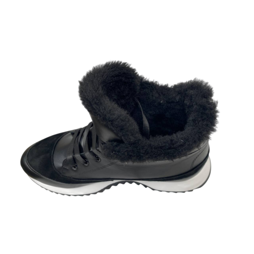 Черевики жіночі шкіряні VLADEKS 1408-3 чорні хутро