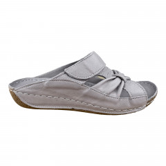 Шльопанці Жіночі шкіряні RIKEL 43 s grey