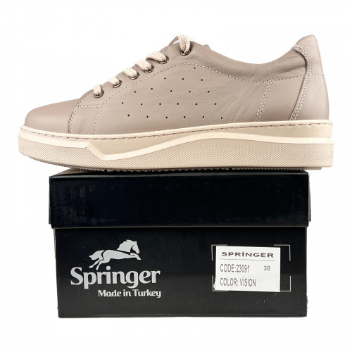 Женские кожаные кроссовки SPRINGER 23091-16 визон