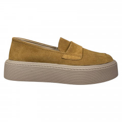 Лоферы женские замшевые KDSL C617-40 коричневые.