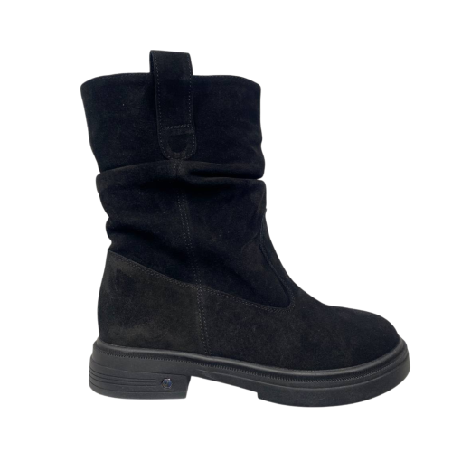 Черевики жіночі замшеві ILONA 842/394 чорні байка