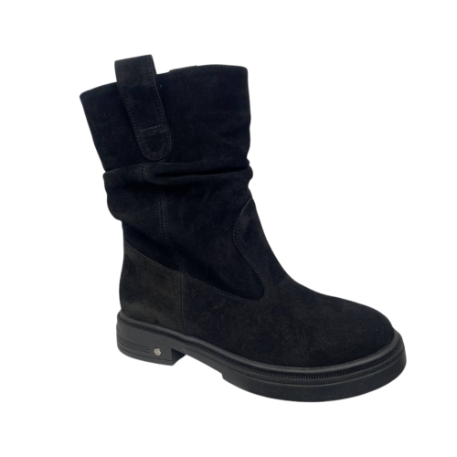 Черевики жіночі замшеві ILONA 842/394 чорні байка