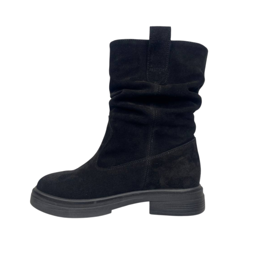 Черевики жіночі замшеві ILONA 842/394 чорні байка