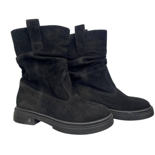 Черевики жіночі замшеві ILONA 842/394 чорні байка