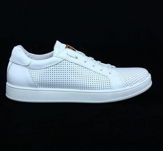 Кеды Женские кожаные VERSAL К 1010 белый перфорация