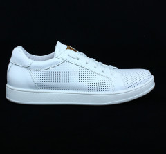Кеды Женские кожаные VERSAL К 1010 белый перфорация