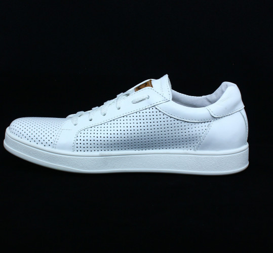 Кеды Женские кожаные VERSAL К 1010 белый перфорация