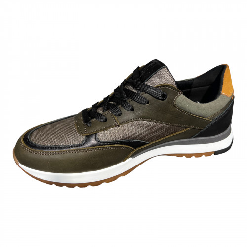 Кроссовки Мужские кожаные CUDDOS 55/1 хаки