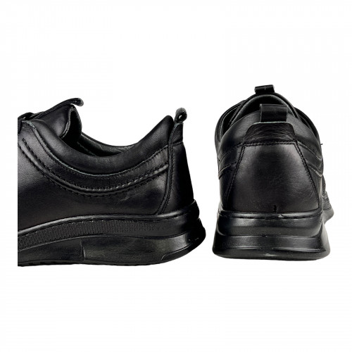 Кроссовки Мужские кожаные SPRINGER 2030 SB-410-2 черный