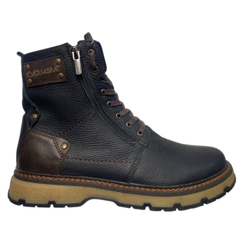 Черевики Чоловічі шкіряні ANGAK 136 коричневий хутро