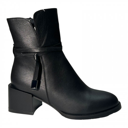 Ботинки Женские кожаные Pandora 5617 черный байка
