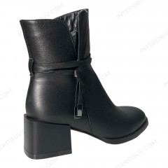 Черевики Жіночі шкіряні Pandora 5617 чорний байка