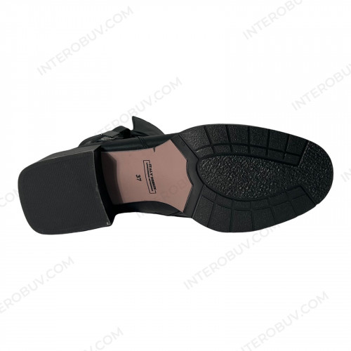 Ботинки Женские кожаные Pandora 5617 черный байка