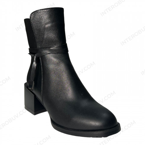Ботинки Женские кожаные Pandora 5617 черный байка