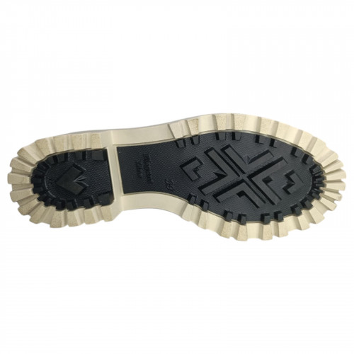 Ботинки женские кожаные KATRIN 380 04 черный бежевый мех