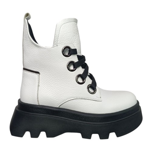 Ботинки женские кожаные TEONA 144 05 белый мех