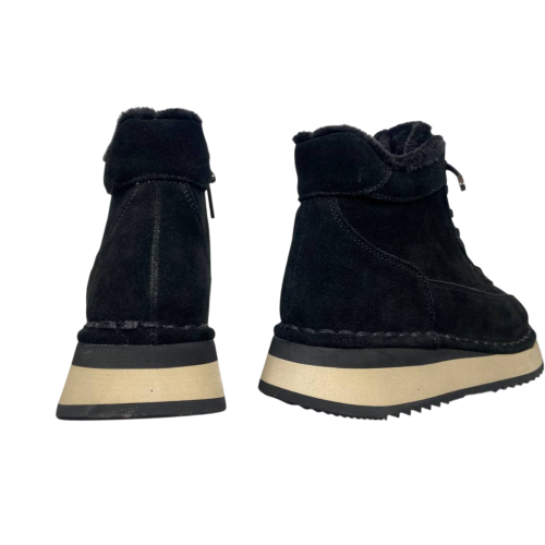 Ботинки женские замшевые ALLSY 203832 черные байки