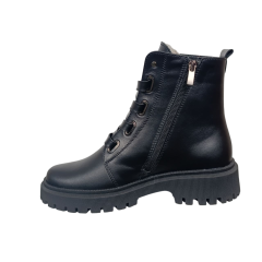 Жіночі шкіряні черевики KATRIN 382 01 чорні хутро