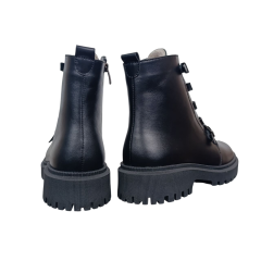 Жіночі шкіряні черевики KATRIN 382 01 чорні хутро