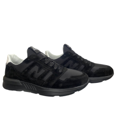 Кроссовки мужские замшевые LIFE STEP 1304/10 черные 