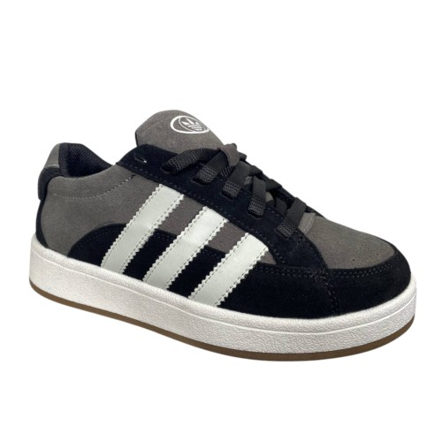 Кеди жіночі замшеві ADIDAS C1045 01/3 чорні+сірі