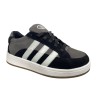 Кеди жіночі замшеві ADIDAS C1045 01/3 чорні+сірі
