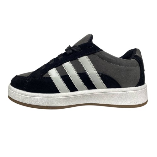 Кеди жіночі замшеві ADIDAS C1045 01/3 чорні+сірі