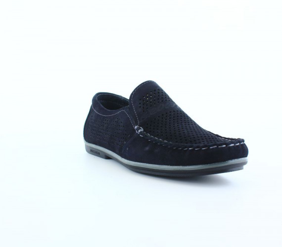 Мокасины Мужские кожаные Growth нубук синий