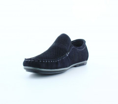 Мокасины Мужские кожаные Growth нубук синий