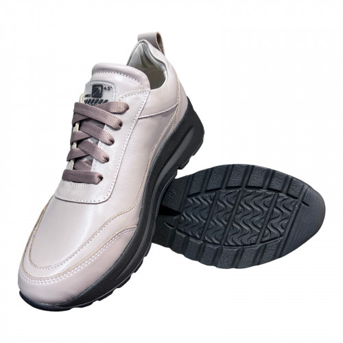 Кроссовки Женские кожаные VLADEKS 1215 капучино.