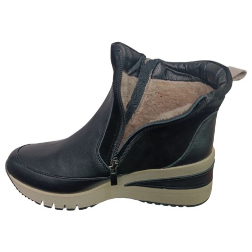 Ботинки женские кожаные VLADEKS 1490 01 черный мех