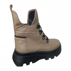 Черевики жіночі шкіряні TEONA 144 87 капучіно хутро